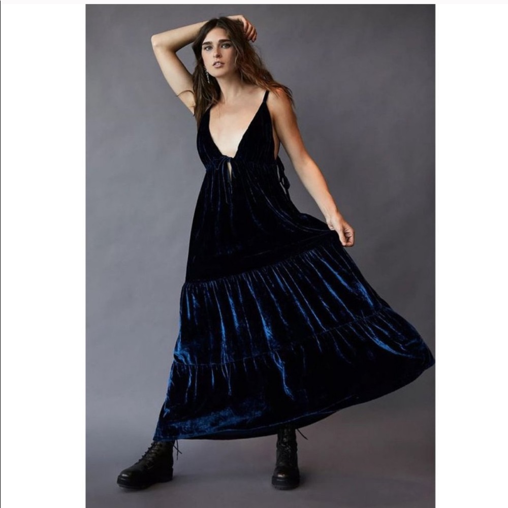 Free People Ketevanna Emilio Velvet Dress Z301-3